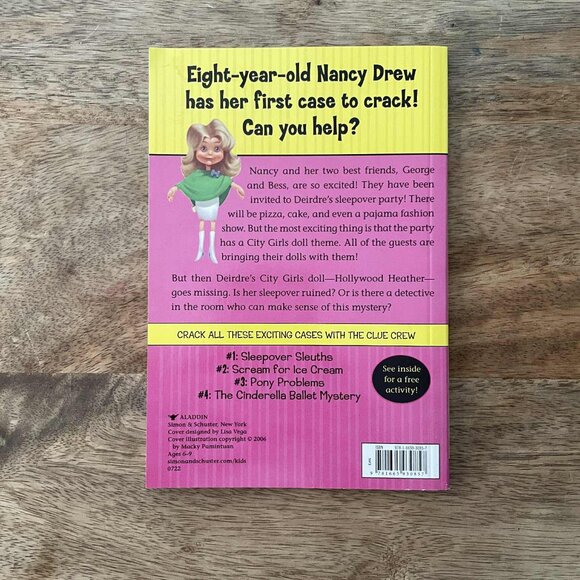 5/$20 NEW Nancy Drew and the Clue Crew Sleepover Sleuths Book #1 - Picture 2 of 3